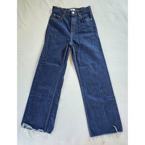 Zara▪️Wide Leg High Waisted Dark Wash Denim Jeans